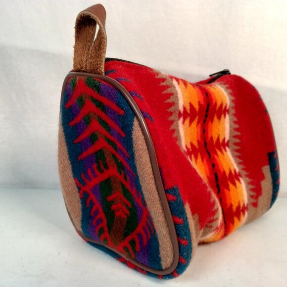 Vintage Pendleton Travel Pouch Cosmetic Toiletry Bag Zip Up Southwestern Wool - Picture 8 of 16